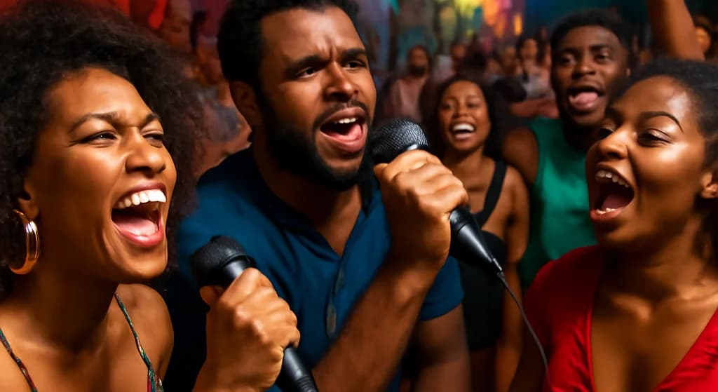 Aluguel de karaokê em São miguel paulista com convidados se divertindo