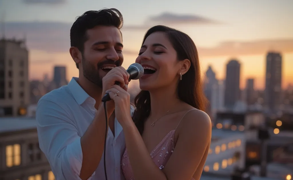 Aluguel de karaokê zona oeste SP em festa animada com pessoas se divertindo.