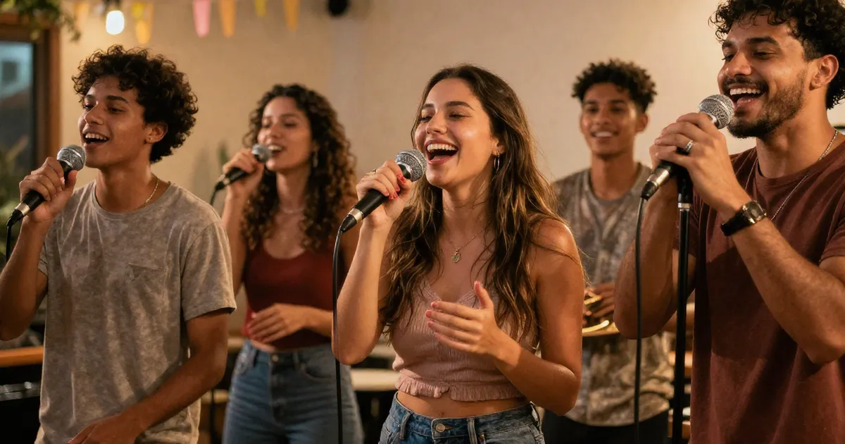 Aluguel karaoke preço - ambiente de festa com karaokê