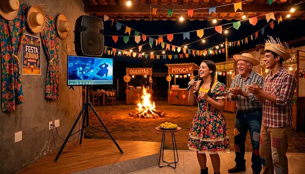 Karaokê para Festa Junina em SP | Forró, Sertanejo e Animação Total
